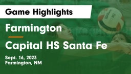 Farmington  vs Capital HS Santa Fe Game Highlights - Sept. 16, 2023