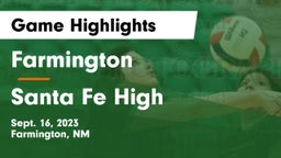 Farmington  vs Santa Fe High Game Highlights - Sept. 16, 2023