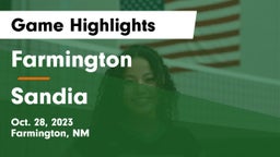 Farmington  vs Sandia  Game Highlights - Oct. 28, 2023