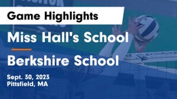 Miss Hall's School vs Berkshire  School Game Highlights - Sept. 30, 2023