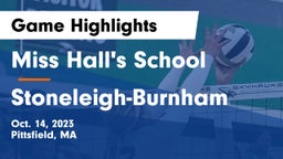 Miss Hall's School vs Stoneleigh-Burnham Game Highlights - Oct. 14, 2023