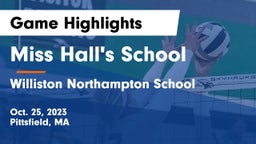 Miss Hall's School vs Williston Northampton School Game Highlights - Oct. 25, 2023