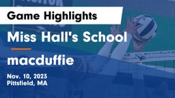 Miss Hall's School vs macduffie Game Highlights - Nov. 10, 2023
