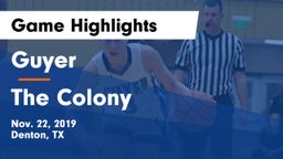 Guyer  vs The Colony  Game Highlights - Nov. 22, 2019