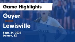 Guyer  vs Lewisville  Game Highlights - Sept. 24, 2020