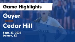 Guyer  vs Cedar Hill  Game Highlights - Sept. 27, 2020