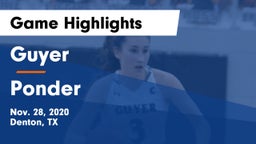 Guyer  vs Ponder  Game Highlights - Nov. 28, 2020