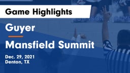 Guyer  vs Mansfield Summit  Game Highlights - Dec. 29, 2021