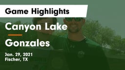 Canyon Lake  vs Gonzales  Game Highlights - Jan. 29, 2021
