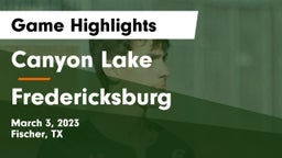 Canyon Lake  vs Fredericksburg  Game Highlights - March 3, 2023