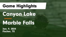 Canyon Lake  vs Marble Falls  Game Highlights - Jan. 9, 2024