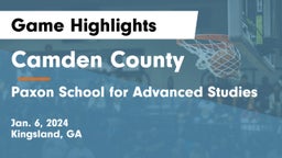 Camden County  vs Paxon School for Advanced Studies Game Highlights - Jan. 6, 2024