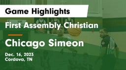 First Assembly Christian  vs Chicago Simeon Game Highlights - Dec. 16, 2023