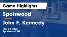 Spotswood  vs John F. Kennedy  Game Highlights - Jan. 24, 2022