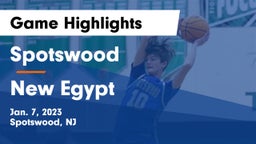 Spotswood  vs New Egypt  Game Highlights - Jan. 7, 2023