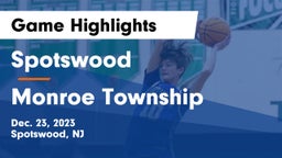 Spotswood  vs Monroe Township  Game Highlights - Dec. 23, 2023