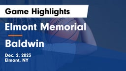 Elmont Memorial  vs Baldwin  Game Highlights - Dec. 2, 2023