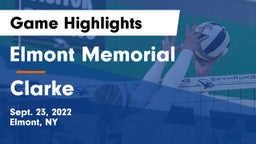 Elmont Memorial  vs Clarke  Game Highlights - Sept. 23, 2022