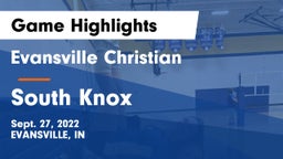 Evansville Christian  vs South Knox  Game Highlights - Sept. 27, 2022