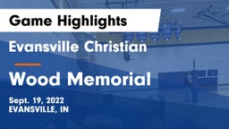 Evansville Christian  vs Wood Memorial  Game Highlights - Sept. 19, 2022