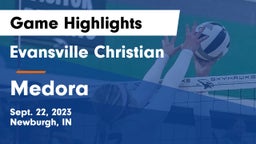 Evansville Christian  vs Medora Game Highlights - Sept. 22, 2023