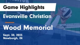 Evansville Christian  vs Wood Memorial  Game Highlights - Sept. 30, 2023