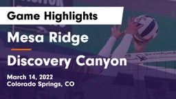 Mesa Ridge  vs Discovery Canyon  Game Highlights - March 14, 2022