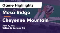 Mesa Ridge  vs Cheyenne Mountain  Game Highlights - April 6, 2022