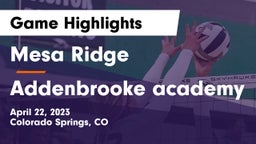 Mesa Ridge  vs Addenbrooke academy Game Highlights - April 22, 2023
