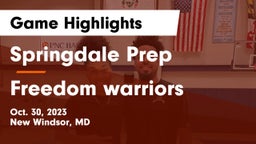 Springdale Prep vs Freedom warriors  Game Highlights - Oct. 30, 2023