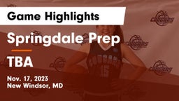 Springdale Prep vs TBA Game Highlights - Nov. 17, 2023
