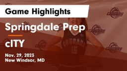 Springdale Prep vs cITY  Game Highlights - Nov. 29, 2023