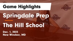 Springdale Prep vs The Hill School Game Highlights - Dec. 1, 2023