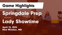 Springdale Prep vs Lady Showtime Game Highlights - April 15, 2024