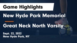 New Hyde Park Memorial  vs Great Neck North Varsity Game Highlights - Sept. 22, 2022
