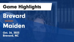 Brevard  vs Maiden  Game Highlights - Oct. 26, 2023