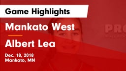 Mankato West  vs Albert Lea Game Highlights - Dec. 18, 2018