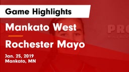 Mankato West  vs Rochester Mayo Game Highlights - Jan. 25, 2019