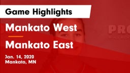 Mankato West  vs Mankato East  Game Highlights - Jan. 14, 2020