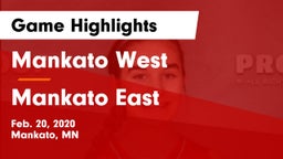 Mankato West  vs Mankato East  Game Highlights - Feb. 20, 2020