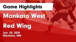 Mankato West  vs Red Wing  Game Highlights - Jan. 20, 2020