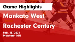 Mankato West  vs Rochester Century  Game Highlights - Feb. 18, 2021