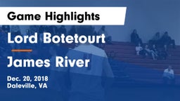 Lord Botetourt  vs James River  Game Highlights - Dec. 20, 2018