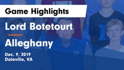 Lord Botetourt  vs Alleghany  Game Highlights - Dec. 9, 2019