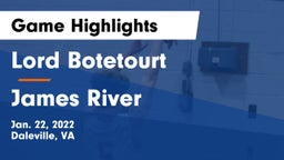 Lord Botetourt  vs James River  Game Highlights - Jan. 22, 2022