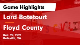 Lord Botetourt  vs Floyd County  Game Highlights - Dec. 20, 2021