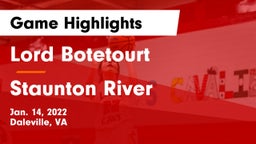 Lord Botetourt  vs Staunton River  Game Highlights - Jan. 14, 2022
