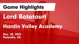 Lord Botetourt  vs Hardin Valley Academy Game Highlights - Dec. 28, 2023