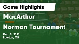 MacArthur  vs Norman Tournament Game Highlights - Dec. 5, 2019