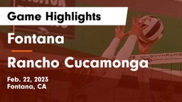 Fontana  vs Rancho Cucamonga Game Highlights - Feb. 22, 2023